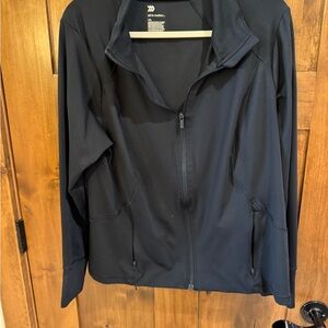 Women's Navy Full-Zip Utility Jacket black